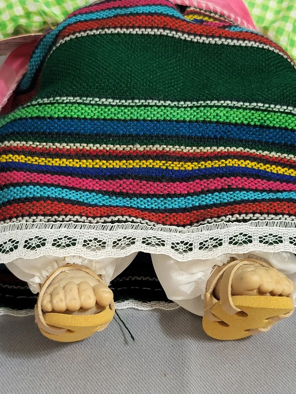 Vintage Munecas Mexicanas Girl Doll Mexican Souvenir Folk Art Sombrero 10
